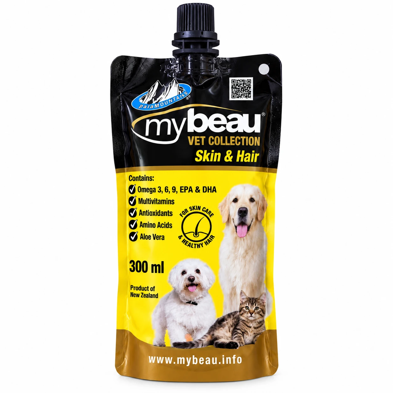 Mybeau Vet Collection Skin & Hair Nutritional Supplement for Dogs & Cats - 300 ml