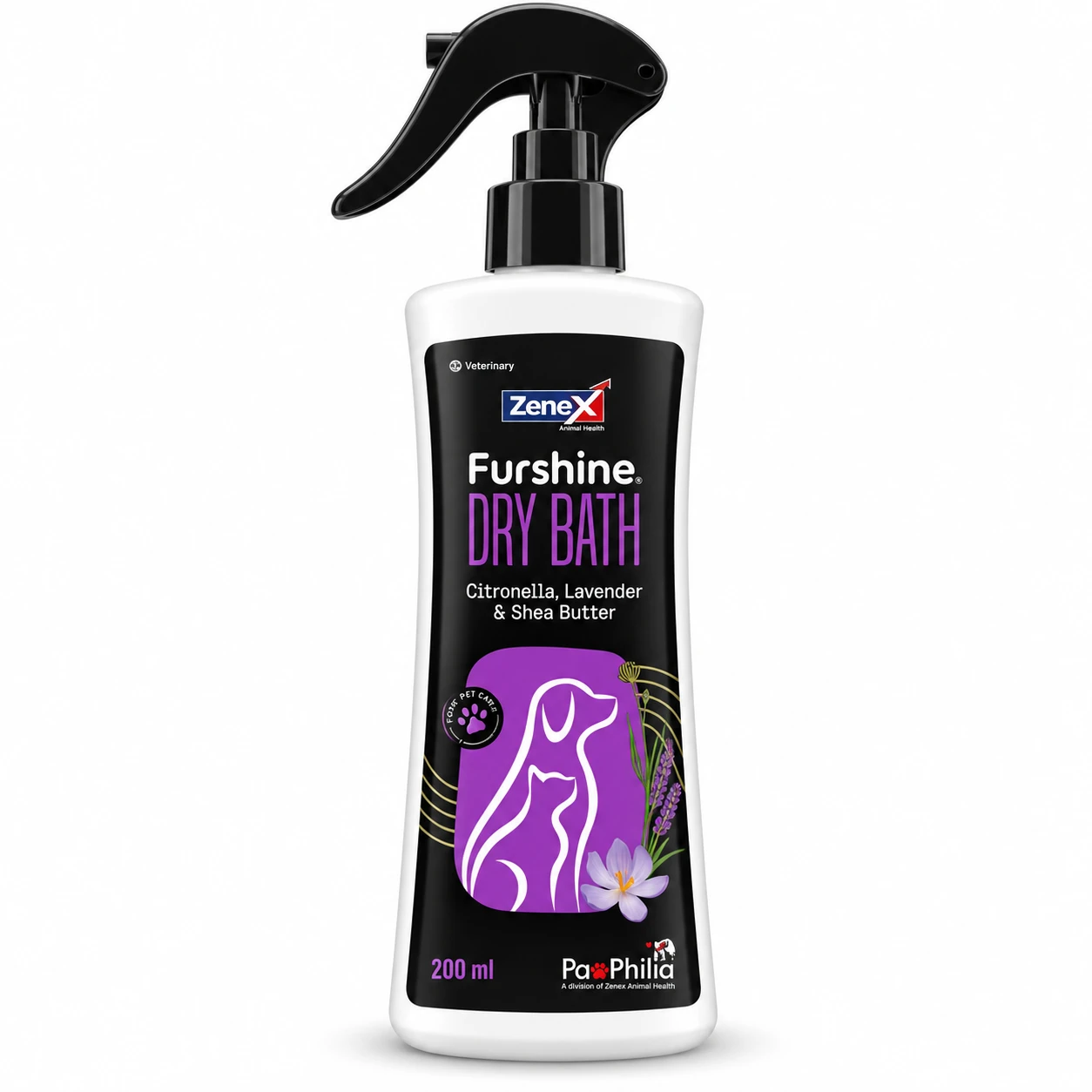 Zenex Furshine Dry Bath Spray for Dogs & Cats 200ml