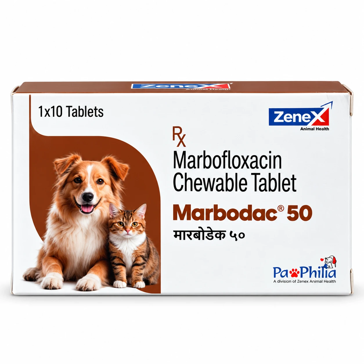 Zenex Marbodac 50 (Marbofloxacin 50mg) Chewable Tablets for Dogs & Cats