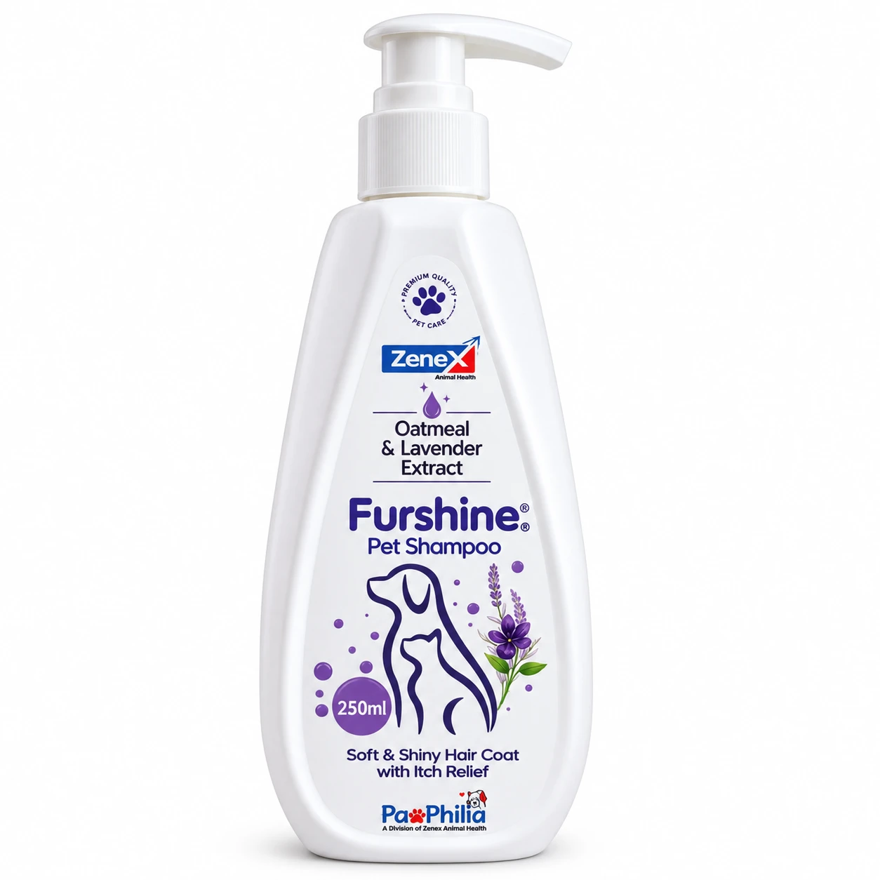 Zenex Furshine Pet Shampoo 250ml (Oatmeal & Lavender Extract)