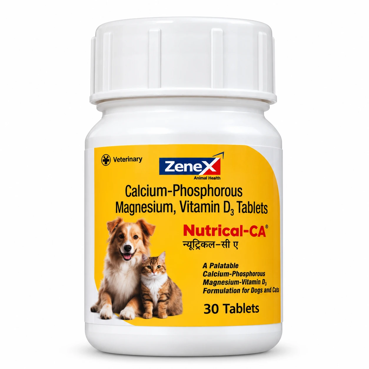 Zenex Nutrical-CA (Calcium, Phosphorus, Magnesium & Vitamin D3) Tablets for Dogs & Cats  30 Tablets