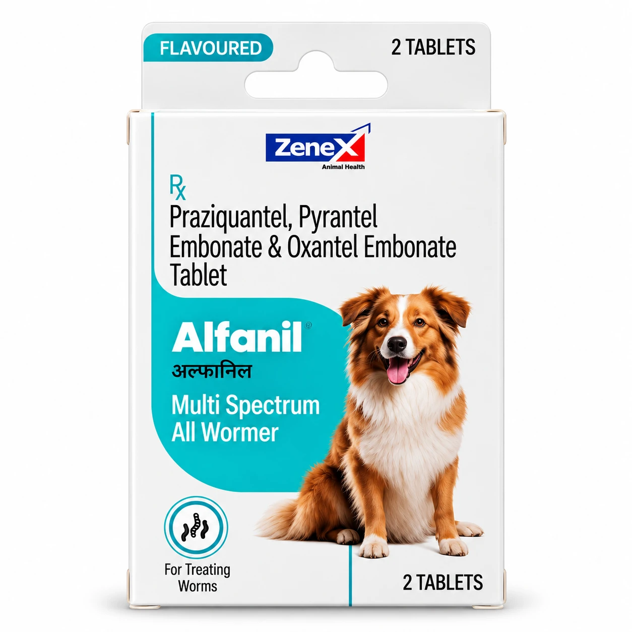 Zenex Alfanil Deworming Tablets for Dogs (Praziquantel, Pyrantel Embonate & Oxantel Embonate)